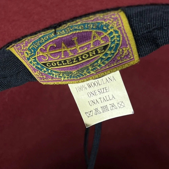 Scala Hat Womens One Size Collezione Wool Felt Leatherette Band Cloche  Red - Picture 10 of 10